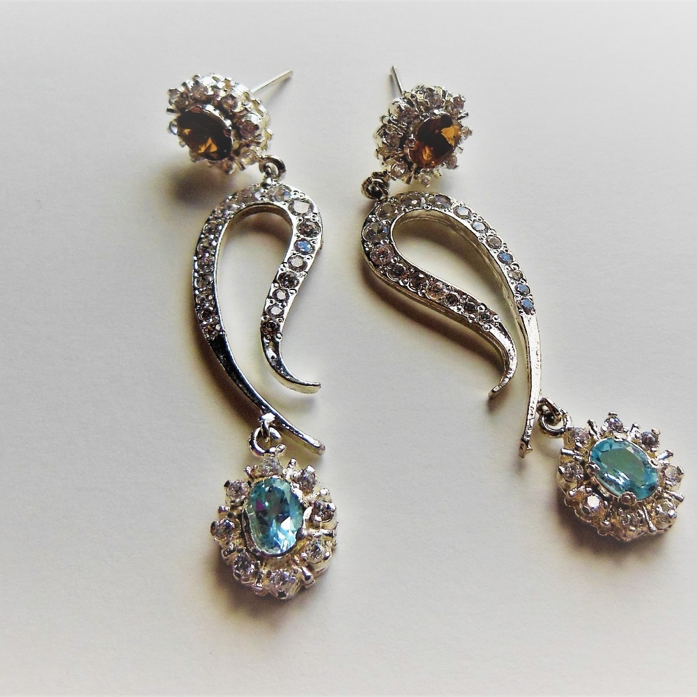 Smoky Quartz and Blue topaz